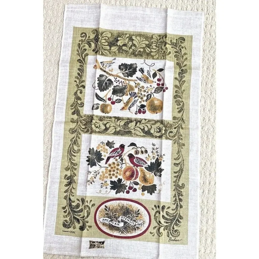 NWT Kaydee Bonheur linen kitchen tea towel 